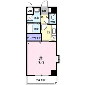 1K 間取り図
