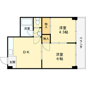 2DK 間取り図