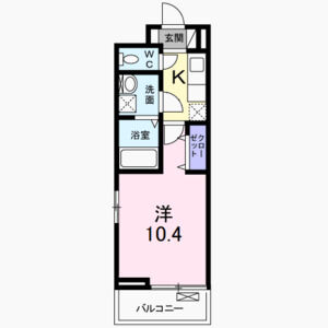 1K 間取り図