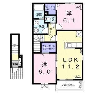 2LDK 間取り図