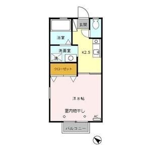 1K 間取り図