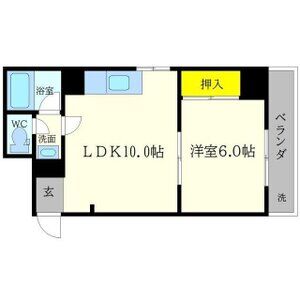 1LDK 間取り図