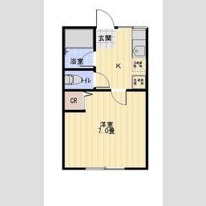 1K 間取り図