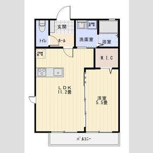 1LDK 間取り図