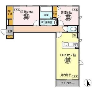 2LDK 間取り図