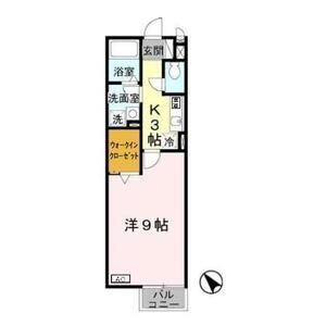 1K 間取り図