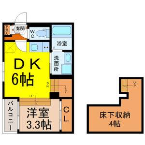 1DK 間取り図