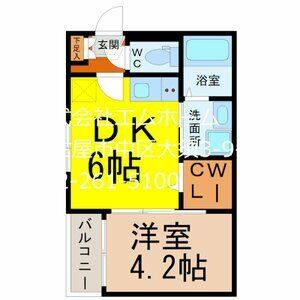 1DK 間取り図