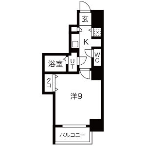 1K 間取り図