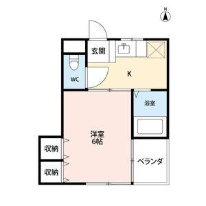 1K 間取り図