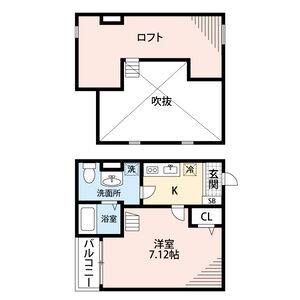 1K 間取り図
