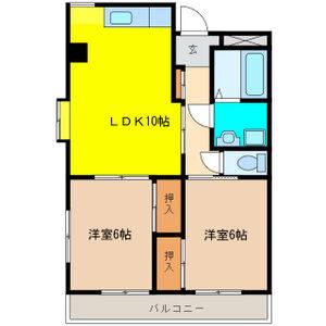 2LDK 間取り図