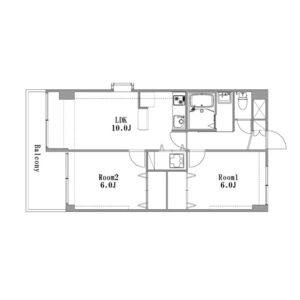 2LDK 間取り図
