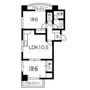 2DK 間取り図