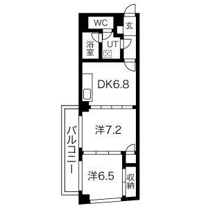 2DK 間取り図