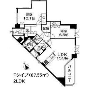2LDK 間取り図