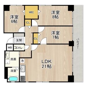 1LDK 間取り図
