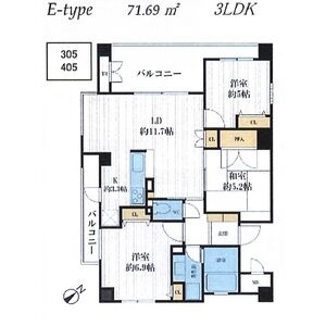 4LDK 間取り図