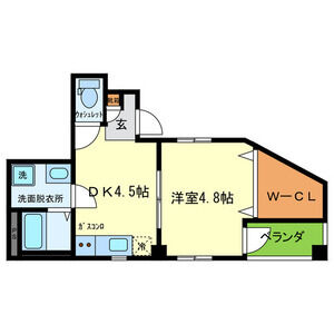 1DK 間取り図