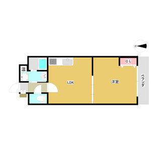 1LDK 間取り図