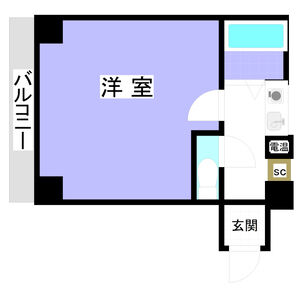 1K 間取り図