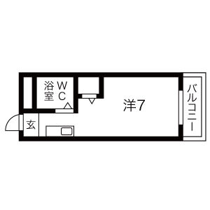 1K 間取り図