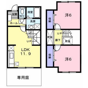 2LDK 間取り図