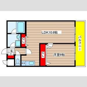 1LDK 間取り図