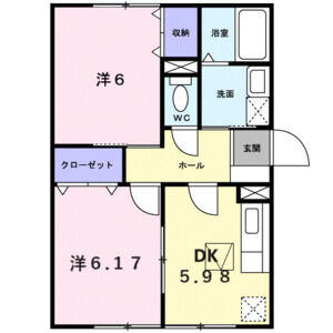 2DK 間取り図