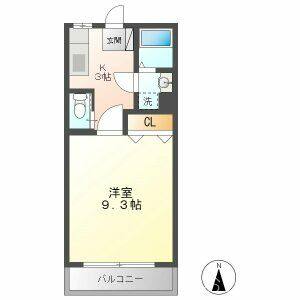 1K 間取り図