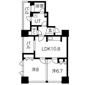 1LDK 間取り図