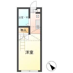 1R 間取り図
