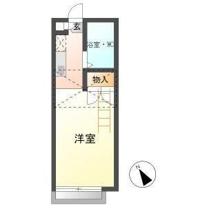 1R 間取り図