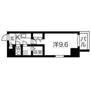 1K 間取り図
