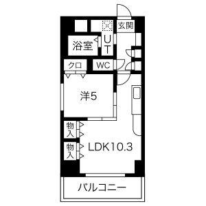 1LDK 間取り図