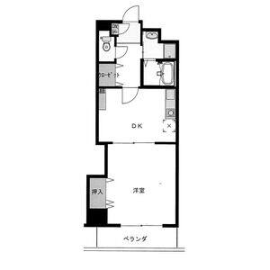 1DK 間取り図