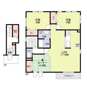 2LDK 間取り図