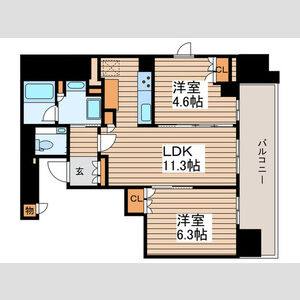 2LDK 間取り図