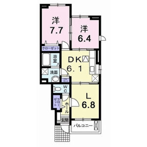 2LDK 間取り図