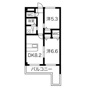 2DK 間取り図
