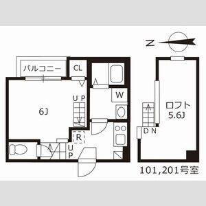 1K 間取り図