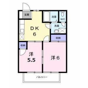 2DK 間取り図