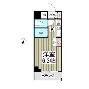 ワンルーム 間取り図