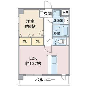 1LDK 間取り図