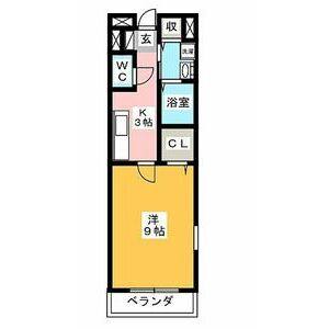 1K 間取り図