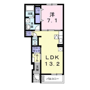 1LDK 間取り図