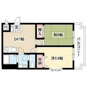 2DK 間取り図