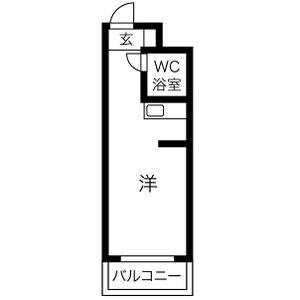 ワンルーム 間取り図