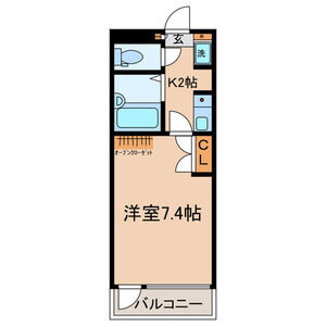 1K 間取り図