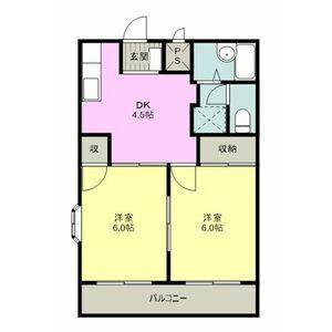 2DK 間取り図